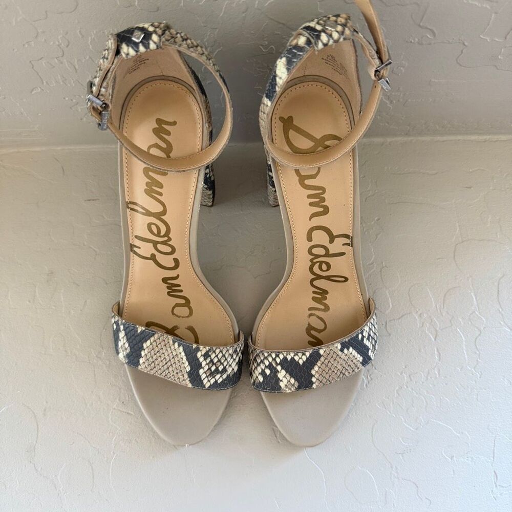 Sam Edelman Yaro Block Heel Snake Print - Picture 3 of 8